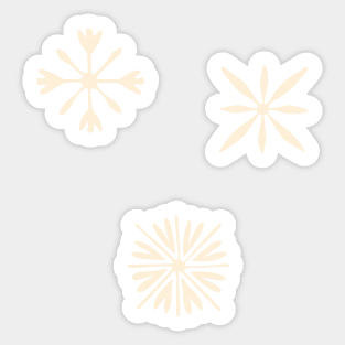 Retro Christmas Snowflake Scandinavian Aesthetic Pattern Sticker